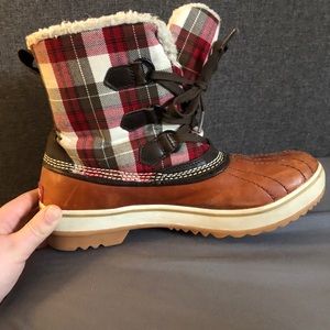 Sorel Plaid Snow Boots